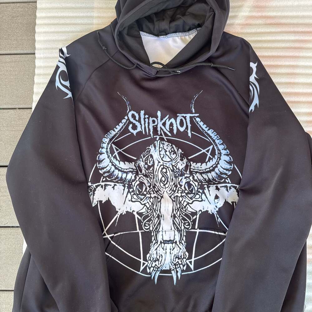 Black Slipknot Pentagram Big Logo Rock Band Hoodie